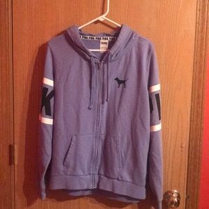 Victoria's Secret Pink zip up hooded sweatshirt